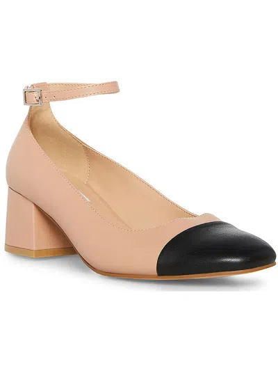 Steve Madden Womens Leather Ankle Strap Pumps In Brown