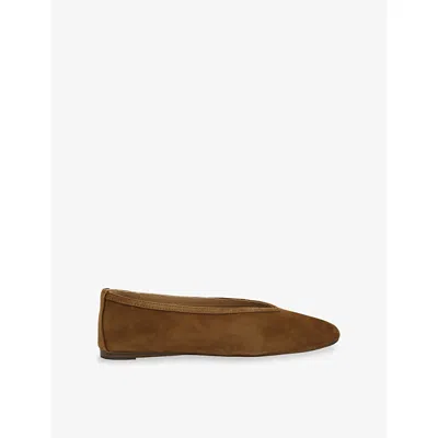 Steve Madden Womens Leni Suede Ballet Flats Brown Eur 39 / 6 Uk