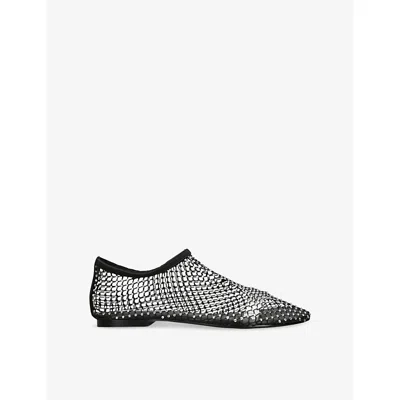 Steve Madden Womens Mino Mesh Flats Black Eur 39 / 6 Uk