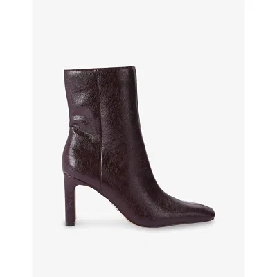 Steve Madden Womens Morph Faux-leather Heeled Ankle Boots Wine Eur 39 / 6 Uk In Brown