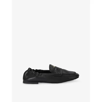 Steve Madden Womens Newbury Leather Loafers Black Eur 36 / 3 Uk