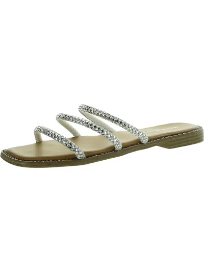 Steve Madden Womens Open Toe Slip On Slide Sandals In Multi