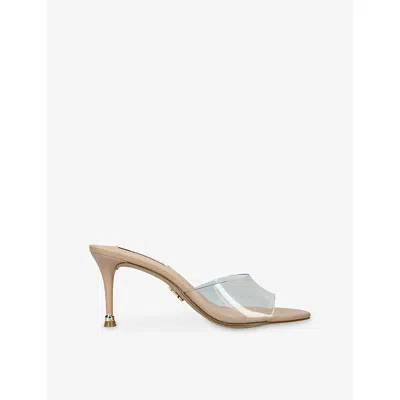 Steve Madden Womens Other Rivington Heeled Woven Mules Eur 40 / 7 Uk In Transparent