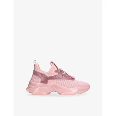 Steve Madden Womens Pale Pink Match-re Woven Trainers Eur 39 / 6 Uk