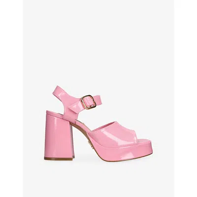 Steve Madden Womens Pink Soho Faux-leather Platform Sandals Eur 39 / 6 Uk