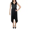 Steve Madden Womens Pleated Polyester Midi Dress