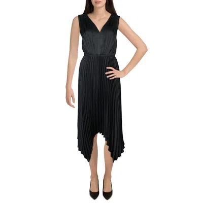 Steve Madden Womens Pleated Polyester Midi Dress