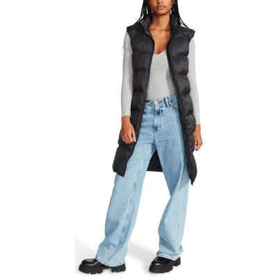 Steve Madden Womens Quilted Puffer Outerwear Vest In Blue