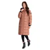 Steve Madden Womens Quilted Warm Puffer Jacket In Brown