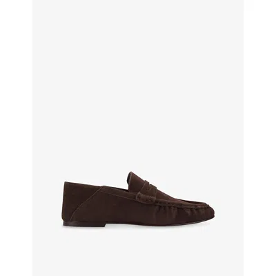 Steve Madden Womens Roger Suede Loafers Dark Brown Eur 36 / 3 Uk