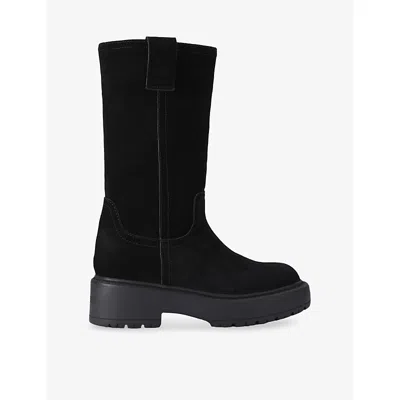 Steve Madden Womens Ruckus Suede Boots Black Eur 41 / 8 Uk