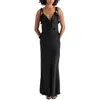 Steve Madden Adaline Ruffle Trim Maxi Dress In Black