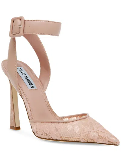 Steve Madden Womens Satin Pointed Toe Pumps In Beige