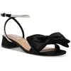 Steve Madden Womens Satin Rhinestone Slingback Sandals In Black