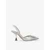 Steve Madden Womens Silver Neala Satin Heeled Courts Eur 37 / 4 Uk