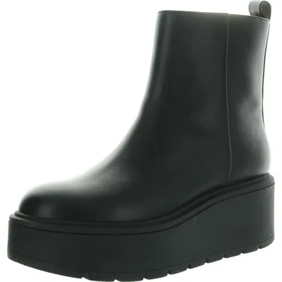 Steve Madden Womens Solid Ankle Boots In Black