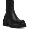 STEVE MADDEN WOMENS SOLID FAUX LEATHER MOTORCYCLE BOOTS