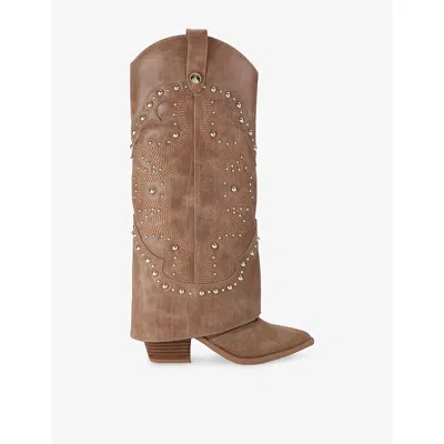 Steve Madden Womens Stagecoach Suede Boots Tan Eur 36 / 3 Uk