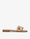 Steve Madden Womens Beige Stash Cut-out Faux-leather Sandals In Beige