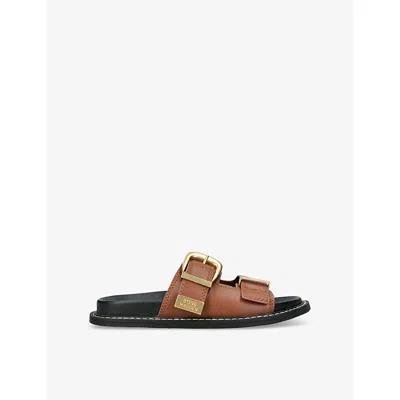 Steve Madden Womens Brown Arch Leather Sandals Eur 36 / 3 Uk