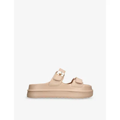 Steve Madden Womens Beige Bigschmona-j Faux-leather Sandals Eur 39 / 6 Uk
