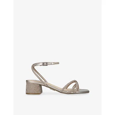 Steve Madden Womens  Cerena Faux-leather Block-heel Sandals In Brown