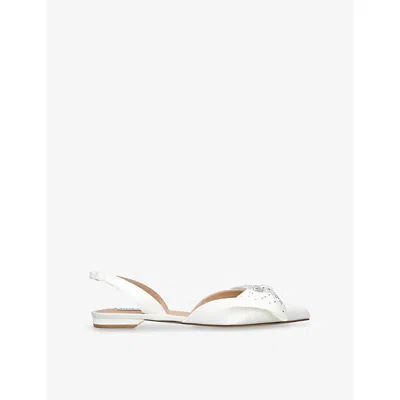 Steve Madden Womens  Cristel Satin Pumps In White