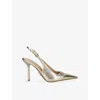 Steve Madden Womens  Delanerys Faux-leather Courts In Gold