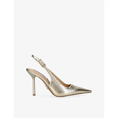 Steve Madden Womens  Delanerys Faux-leather Courts In Gold