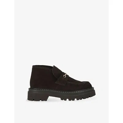 Steve Madden Womens  Karima Suede Ankle Boots In Dark Brown