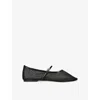 Steve Madden Womens  Mash Mesh Mary Jane Flats In Black