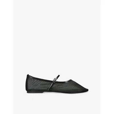 Steve Madden Womens  Mash Mesh Mary Jane Flats In Black