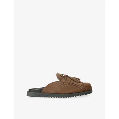 Steve Madden Womens Mid Brown Maurea Suede Mules Eur 37 / 4 Uk
