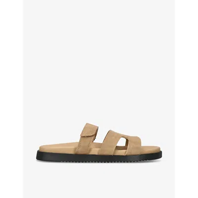 STEVE MADDEN WOMENS TAUPE MISSILE MULTI-STRAP SUEDE SANDALS EUR 38/5 UK