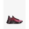 Steve Madden Womens  Mysteria Crystal-embellished Woven Low-top Trainers In Wine