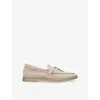 Steve Madden Womens Bone Portland Suede Loafers Eur 38/5 Uk
