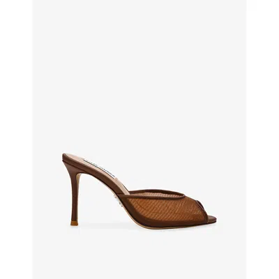 Steve Madden Womens Brown Rollout-m Mesh Heeled Pumps Eur 39 / 6 Uk