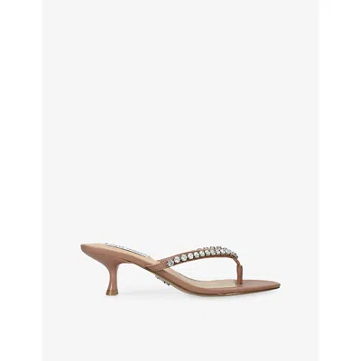 Steve Madden Womens  Slater Heeled Faux-leather Sandals In Multi