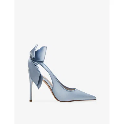 Steve Madden Womens  Teacup Heeled Satin Courts In Blue