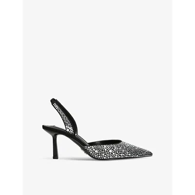 Steve Madden Womens  Verged Pointed-toe Diamante-embellished Heels In Blk/other