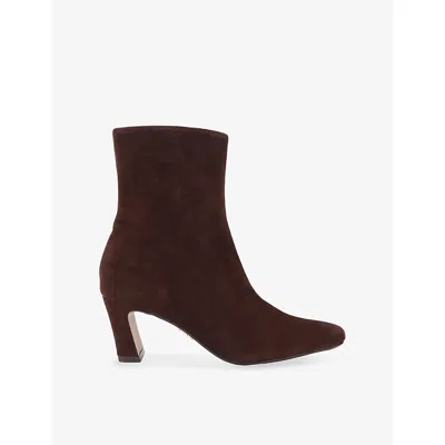 Steve Madden Womens  Willah Suede Heeled Ankle Boots In Brown
