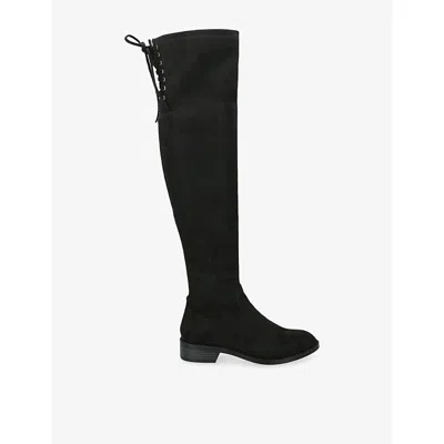 Steve Madden Womens Black Xray Faux-suede Over-the-knee Boots Eur 40 / 7 Uk