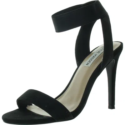 Steve Madden Womens Suede Open Toe Ankle Strap In Black