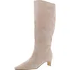 Steve Madden Womens Suede Square Toe Knee-high Boots In Brown