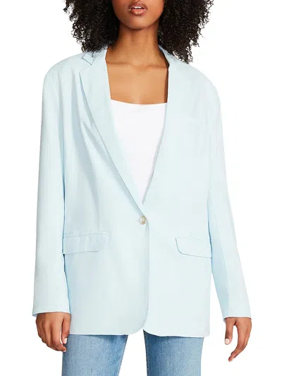 Steve Madden Womens Suit Separate Work Wear One-button Blazer In Blue