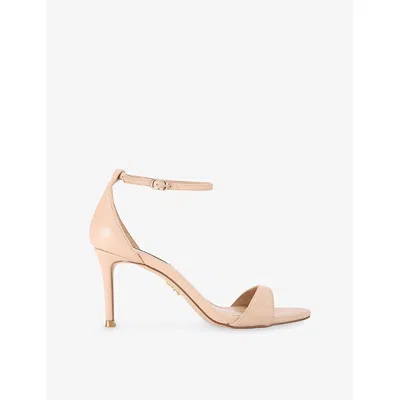 Steve Madden Womens Tan Nevina Metallic Faux-leather Heeled Sandals Eur 38/5 Uk In Black