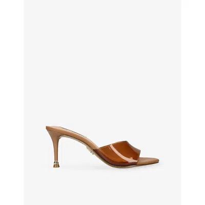 Steve Madden Womens Tan Rivington Heeled Woven Mules Eur 38/5 Uk In Brown