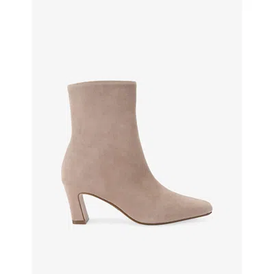 Steve Madden Womens Taupe Willah Suede Heeled Ankle Boots Eur 39 / 6 Uk In Multi
