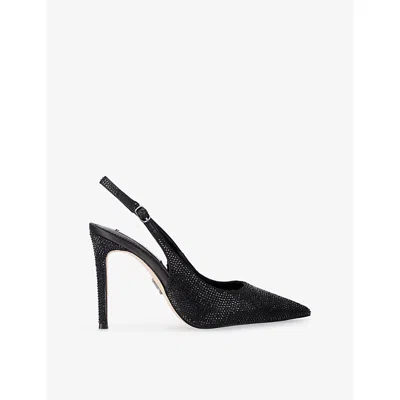 Steve Madden Womens Tremble Woven Slingbacks Black Eur 40 / 7 Uk In Multi