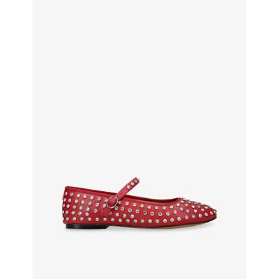 Steve Madden Womens Red/other Vinetta-r Faux-leather Mary Jane Flats Eur 39 / 6 Uk